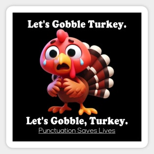 Let's Gobble Turkey Sticker